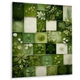 thumbnail image 2 of Designart "Green Floral Tiles in Botanical Design II" Abstract Tile Metal Wall Art, Green Metal Wall Decor, Modern Metal Art Decor For Office Room - 30x40 Inch, 2 of 6