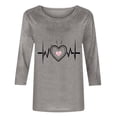 thumbnail image 2 of SHE IS My Items Long Sleeve V Neck Shirts for Women Cotton Long Sleeve Tunic Tops for Women Dressy Oversized Long Sleeve Graphic Tshirts Shirts for Women Basic Oversized V Neck Tees for Women, 2 of 3