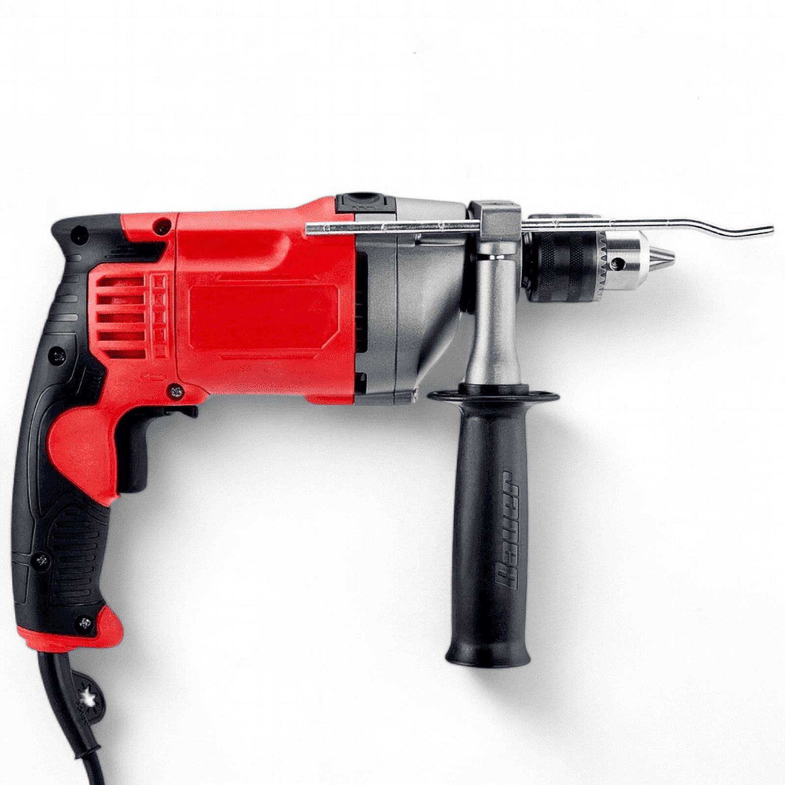 NEW 7.5 Amp 1/2 Inch Variable-Speed Electric Hammer Drill with 2800 RPM, Red