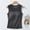 Gray, variant on WRFWUL Womens Sheer Mesh Yoke Ribbed Tank Tops Stretchy Crewneck Sleeveless Tank Summer Casual Going Out Vests