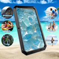 thumbnail image 4 of ELEHOLD for iPhone 16 Plus Case, Outdoor Sports 360° Full Body Protective Cover with Tempered Glass Screen Protector Heavy Duty Shockproof Rugged Metal Case for iPhone 16 Plus, Black, 4 of 8