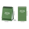 thumbnail image 3 of Nilvkv 2026 Calendar, Mini Small Desk Calendar Ornament with Punch Card Countdown Planner Triangle Fold Double Wire Binding for Office Home Decor, 3 of 6