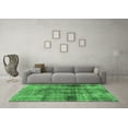 thumbnail image 3 of Ahgly Company Indoor Square Abstract Emerald Green Modern Area Rugs, 4' Square, 3 of 4