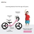 smarTrike Folding Balance Bike, safety gear included, 2 years+, Pink
