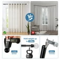 thumbnail image 5 of Urbanest Crackle Glass Flat Button 1" 5/8" Double Drapery Curtain Window Rod Set - 48" to 84", Black, 5 of 6