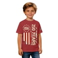 thumbnail image 6 of ibiyuan America 250 Tshirt Kids Red White and Blue America 250 Boys T Shirts Crewneck Casual Short Sleeve Patriotic Tee Family Vacation Trip Tee, 6 of 6