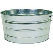 Behrens Multi-purpose Round Galvanized Steel Tub, 15 Gal - Silver