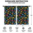 thumbnail image 2 of Blackout Kids Curtains,Black Colorful Dinosaurs Silhouette Pattern Childrens Insulated Curtains Set Of 2,Bedroom Essentials,Toddler Room Decor 42"x63", 2 of 5