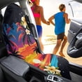 thumbnail image 3 of Garronmavis Waterproof Stain Resistant Front Car Seat Towel Cover Universal Fit for Cars SUV Trucks Sedan Van 1 PC Car Seat Protection for Post-Workout Outdoor Use, 3 of 8