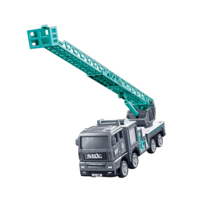 Camión de construcción, juguete para niños, camión de ingeniería para niños, juguete educativo, coche de juguete portátil accionado por fricción para camión telescópico