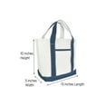 thumbnail image 6 of DALIX 14" Mini Small Cotton Canvas Gift Tote Bag in Navy Blue, 6 of 8