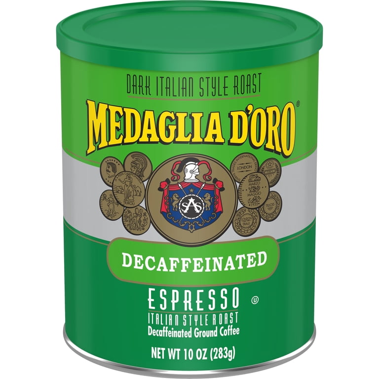 Medaglia d'Oro Decaf Italian Roast Espresso Ground Coffee, 10oz