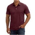 thumbnail image 3 of Men's Casual Button Down Shirt Breathable Cotton Blend, Short Sleeve Classic Collar Relaxed Fit, Wrinkle Resistant Quick Dry, For Daily Office Business Travel Beach Vacation,, 3 of 9