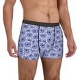 thumbnail image 5 of Men's Boxer Briefs, Blue And White Flowers Soft Comfy Mens Underwear Boxer Briefs Breathable With Widen Waist, 5 of 7