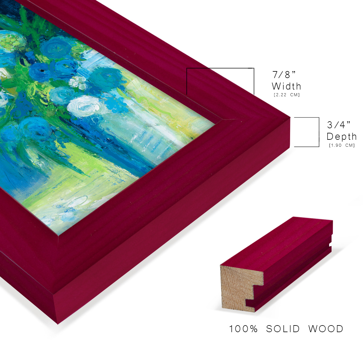 Literal Imaginings -Framed Print w/glass-Cherry Red