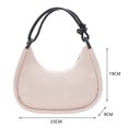thumbnail image 4 of Bolso de mano de nailon con forma de media luna y media luna para mujer, a la moda, 4 of 6