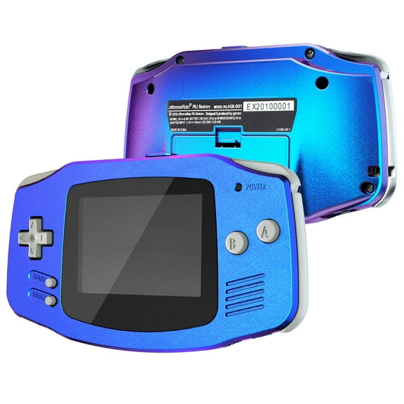 IPS Ready Upgraded eXtremeRate Chameleon Purple Blue Replacement Housing Buttons for Gameboy Advance