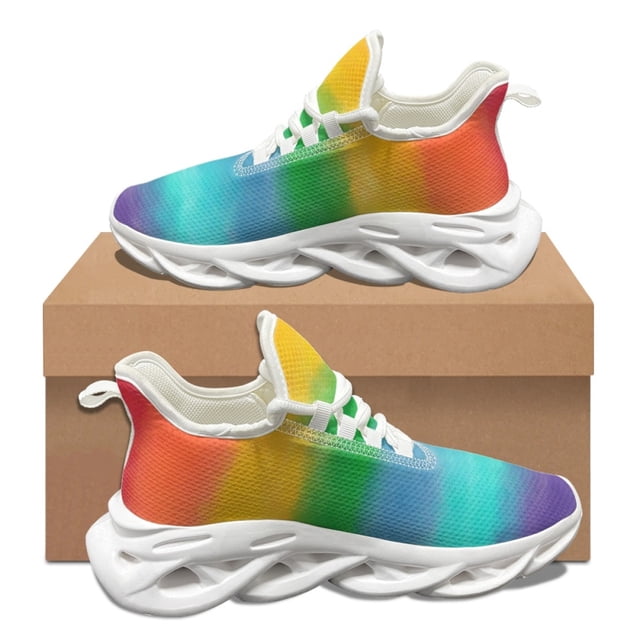 Zapatillas de tenis con estampado de teñido anudado para mujer, calzado ligero con cordones para correr, para otoño e invierno, para el trabajo y el hospital