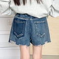 thumbnail image 3 of StSilkitty Ripped Shorts for Boys Girls Summer High Waist Elastic Shorts Lightweight Comfy Breathable Shorts, 3 of 9