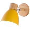 thumbnail image 1 of Nordic Metal Iron Macaron Dormitorio Cabecera Aplique de pared Moderno Simple E27 Base de madera Montado en la pared Estudio Pared Dormitorio Balcón Restaurante Escaleras Decorativo Aplique de pared Adepaton GX-167-5, 1 of 6