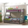 thumbnail image 2 of Ashton 2-drawer Wood Twin Over Full Bunk Bed Grey, 2 of 6