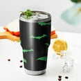 thumbnail image 3 of 30oz Black Halloween Bats with Green Tumblers Stainless Steel Tumbler with Lid and Straw,Vacuum Insulated Double Wall Travel Tumbler Cups Mug with Cleaning Brush for Coffee,Tea, 3 of 7