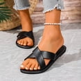 thumbnail image 2 of Avtoify Summer Flats Shoes Women Versatile Casual Plus Size Comfortable Flat Wraparound Wide Strap Open Toe Beach, 2 of 10