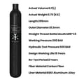 thumbnail image 5 of TUXING 4500Psi Pcp Air Tank 0.7L 42Cu in 700cc Carbon Fiber HPA Tank,Gas Cylinder,Paintball Hunting for PCP Air Rifle Gun Daystate and FX Thread M18 * 1.5, 5 of 9