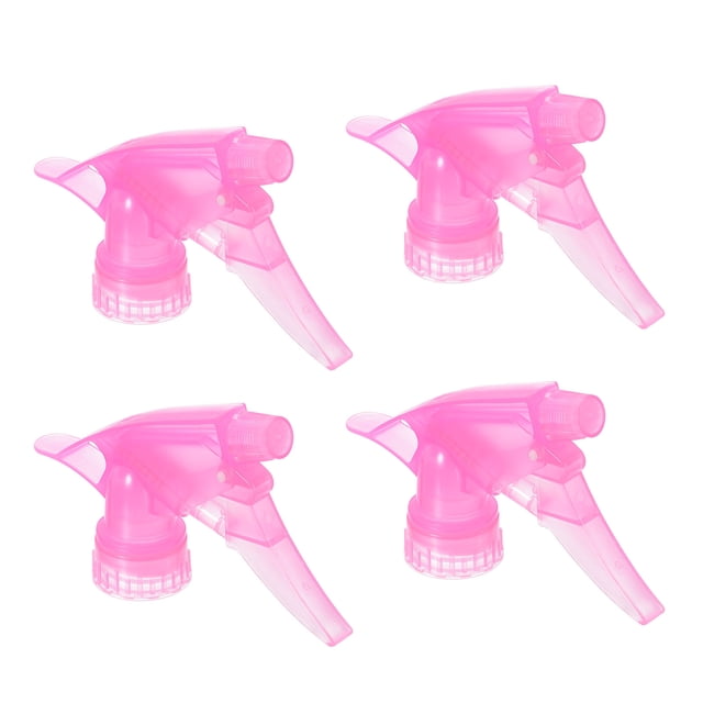Boquillas de spray de plástico Uxcell, rociador de agua ajustable, reemplazo, paquete de 4 en color rosa