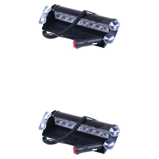 sweethay Luz estroboscópica Lámpara de advertencia Linterna de señal Componentes automotrices ABS Altamente brillante Seguridad Ventosa Amarillo claro cable de resorte 2piezas