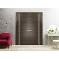 thumbnail image 4 of Slab Barn Door Panel 32 x 80 inches | Planum 0310 Chocolate Ash with Frosted Glass | Sturdy Finished Interior Doors | Pocket Closet Sliding, 4 of 6