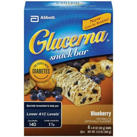 Glucerna Blueberry Snack Bars, 4pk