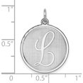 thumbnail image 3 of Sterling Silver Rhodium-Plated Brocaded Letter L Initial Charm (27 X 20) Made In United States qc4162l, 3 of 5