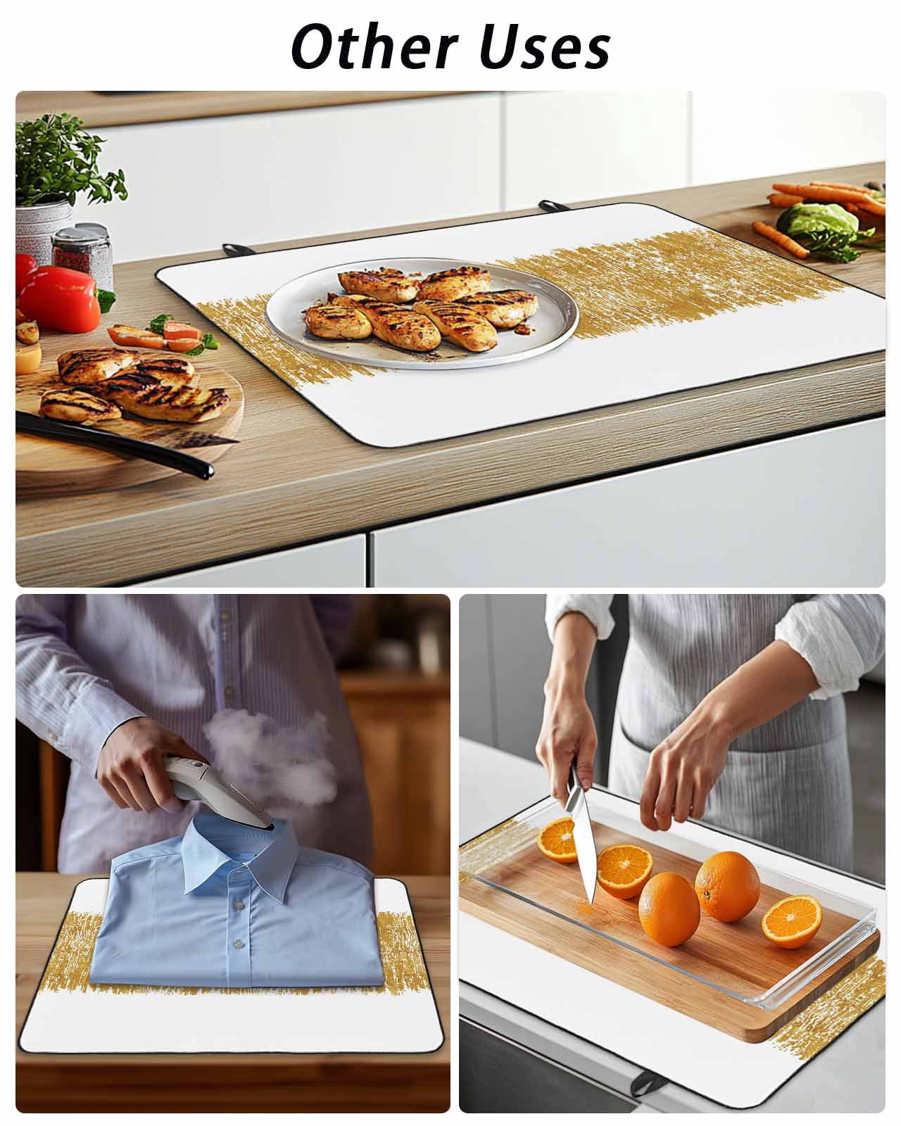 Stove Top Covers for Electric Stove, Farmhouse Brown Glass Stovetop Cover Protector, Retro Modern Abstract Art Induction Cooktop Protector Oven Mat for Kitchen Countertop 24"x21"