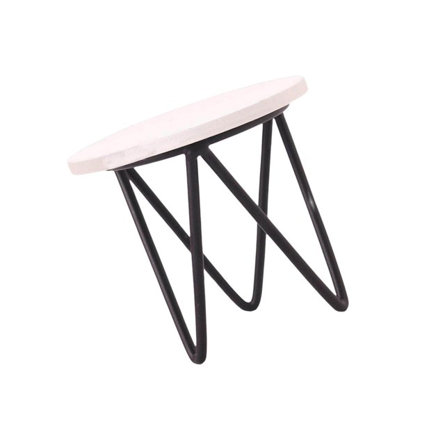 kurtrusly Table Ronde de Simulation 1/12 Scène de Vie Meubles Maison de Poupée Ornements Noir