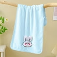 thumbnail image 2 of Tauxra 29.53X13.78In Coral Fleece Face Towel With Rabbit Patterns For Men Women Bathing Drying Hair, 2 of 6