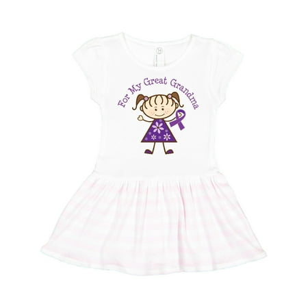

Inktastic Alzheimers Awareness Great Grandma Ribbon Gift Toddler Girl Dress