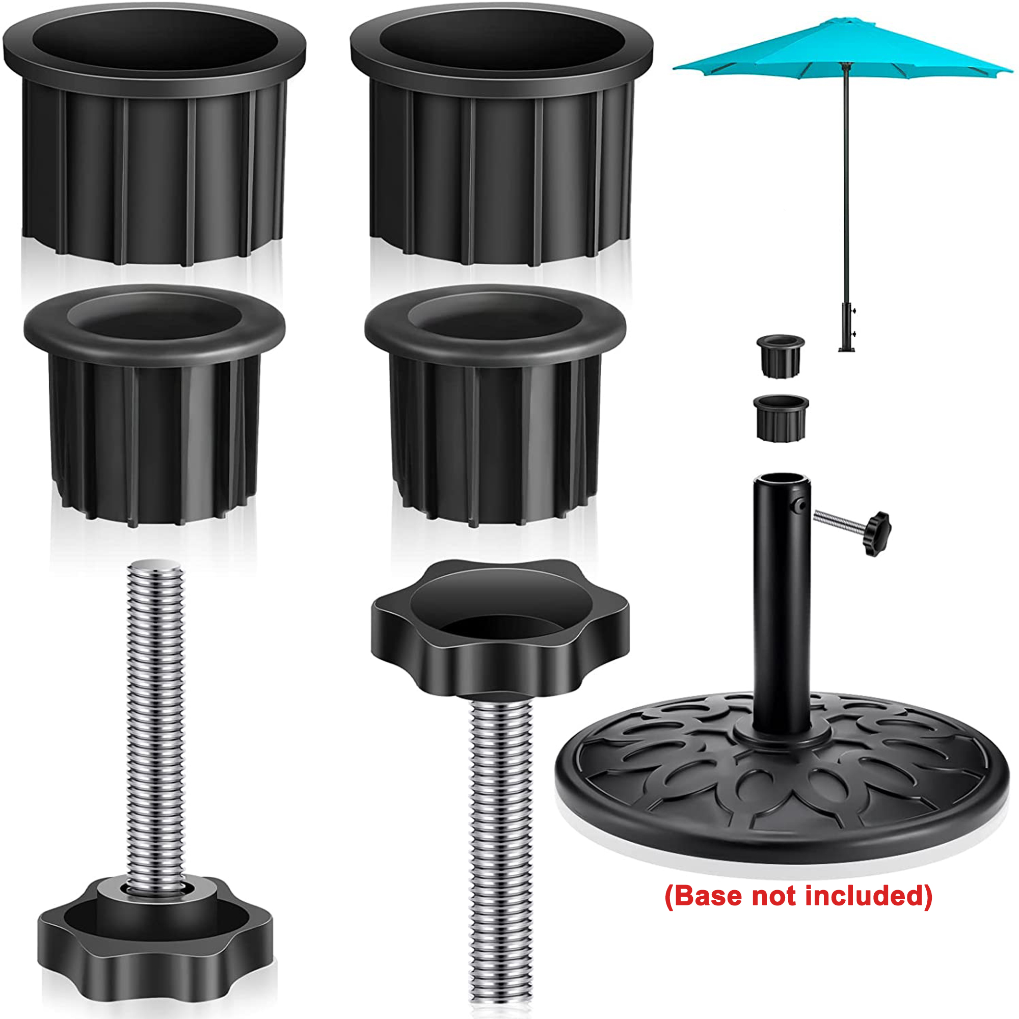 Elbourn Patio Umbrella Base Stand 18 Pcs Umbrella Holder Outdoor Deck