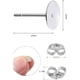 thumbnail image 4 of 25Pair 925 Sterling Silver Earrings Posts Flat Pad Ear Stud Hypoallergenic Blank Earring Pins with 925 Sterling Silver Earring Backs for Jewelry Making Findings(6mm ), 4 of 4