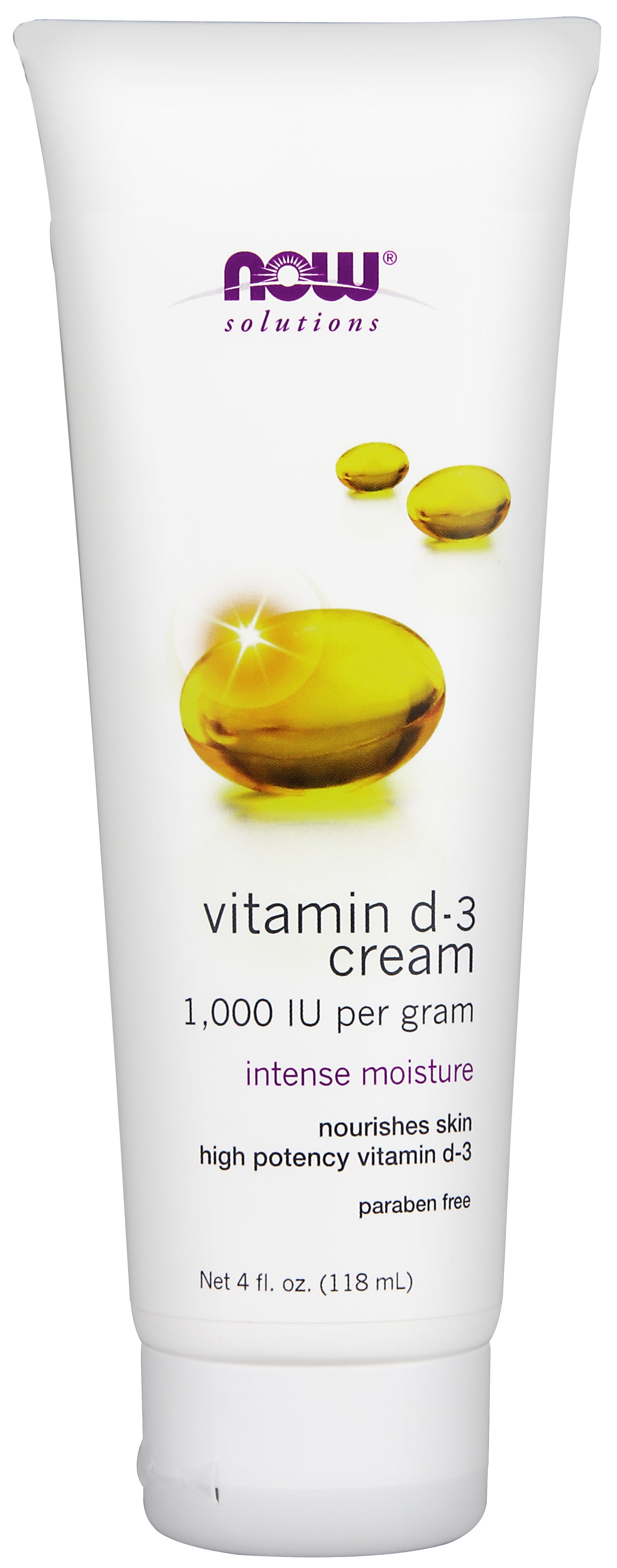 NOW Solutions, Vitamin D3 Cream 1,000 IU Per Gram, HighPotency