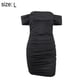 thumbnail image 2 of Dinheiro Vestido con Hombros Descubiertos para Mujer, Mini Vestidos Elegantes De Cóctel De Cintura Alta,L, 2 of 7