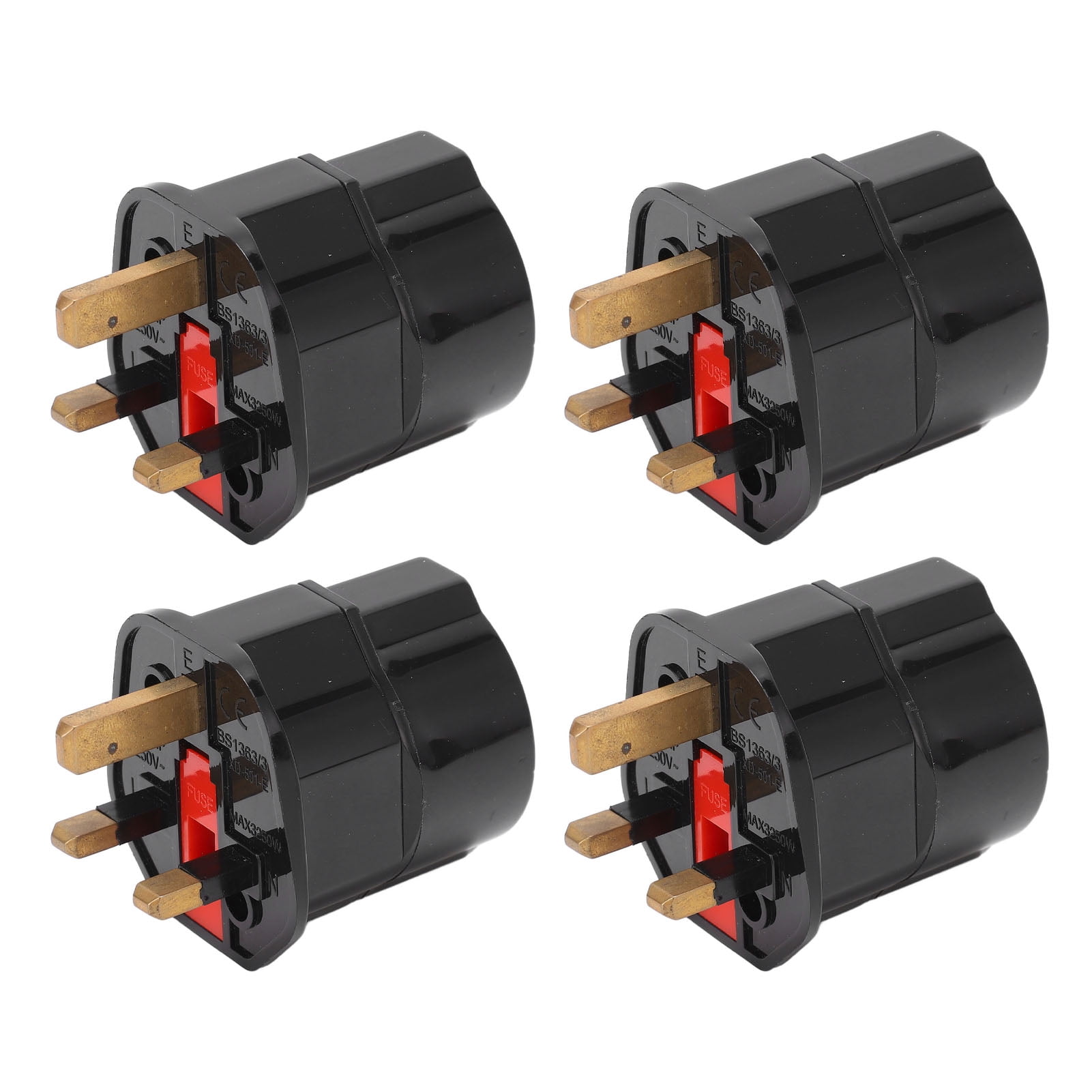 EU To UK Plug, 2 Pin To 3 Pin Plug Adapter High Efficiency 250V 13A