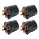 thumbnail image 4 of 4PCS EU to UK Conversion Plug Grounding 2 Pin to 3 Pin Adapter Converter with Fuse 250V 13A Black, 4 of 5