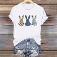 thumbnail image 2 of Lorytime Easter Cute Shirts for Women Crew Neck Shirt Short Sleeve Trendy Tee Bunny Loose Casual Festival Outfit White M, 2 of 6