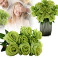 thumbnail image 2 of Velvet Roses Artificial Flower Bouquet, Ongmies Artificial Rose Flower Bouquet – Perfect for Diy Arrangements, Home, Garden & Table Centerpieces, Rose Artificial Silk Flowers, 2 of 9