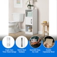 thumbnail image 6 of Mainstays Bathroom Adjustable 3-Tiers MDF Dimensions 13.75" W x 10.5" D x 34.5" H Storage Shelf Unit Holds up to 15 lb Shelf Capacity, White, 1 Pack, 6 of 18