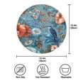 thumbnail image 3 of 15.4" Round Placemat Set of 4 Polyester Fabric Place Mats Non-Slip Dining Kitchen Table Mats for Kitchen Party Decor Birds and Flowers, 3 of 5