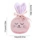thumbnail image 3 of Bolsa De Tela Para Dulces Bolsa de regalo de conejo de Pascua de terciopelo rosa con cordón para búsquedas de huevos de caramelo y suministros para fiestas (1 unidad) JASKFLY, 3 of 9