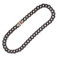 thumbnail image 2 of Joyería de personalidad de hip hop, collar de moda de hip hop europeo y americano, collar de cadena de clavícula de diamante negro estilo ins para hombres, 2 of 5