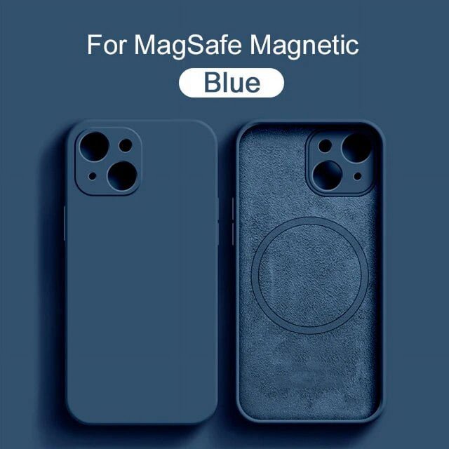 Magnetic Liquid Silicone Case For iPhone 14 12 13 Pro Max Plus For Magsafe Wireless Charging Cases Cover
